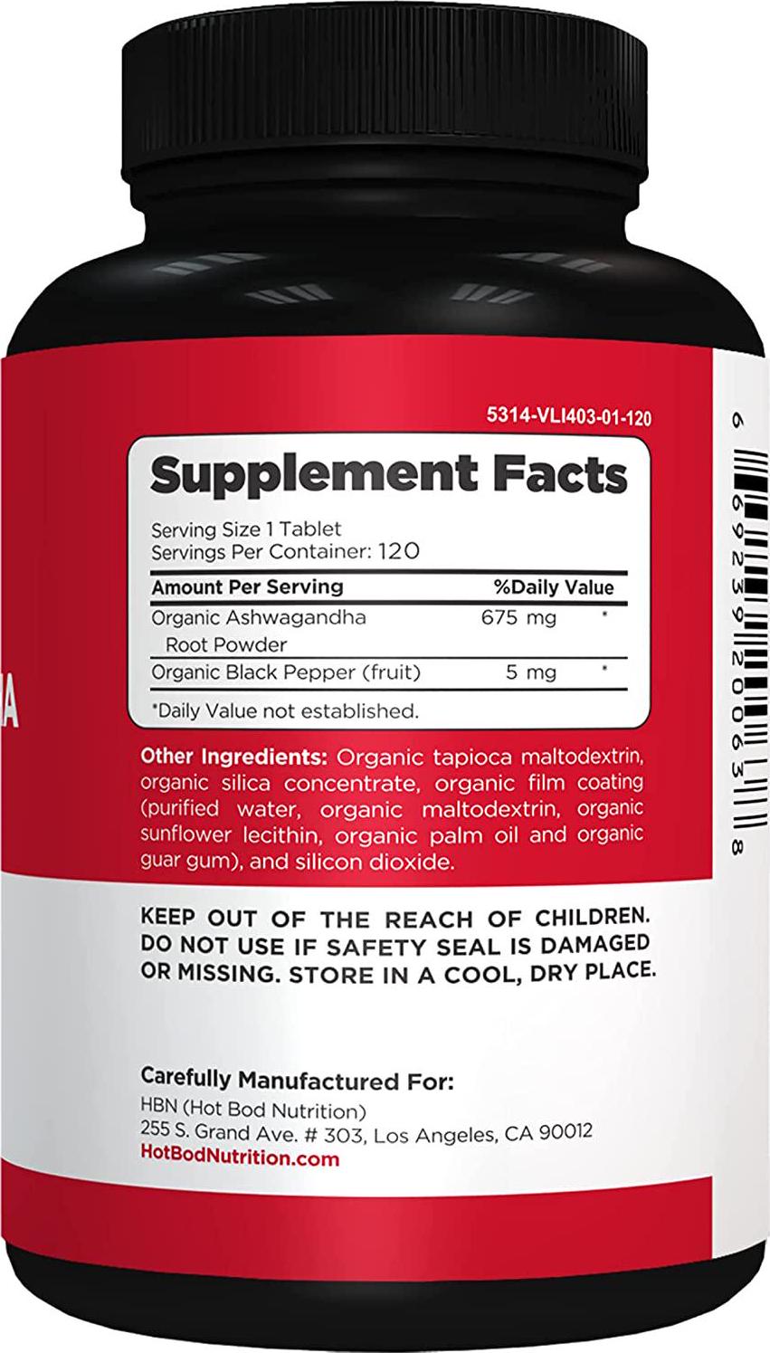 Ashwagandha Capsules - Stress Relief, Mood Booster, Think Clearer, Organic Capsules