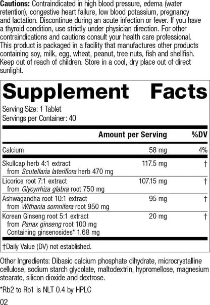 Ashwagandha Complex M1635 Medi Herb by Standard Process (Ashwagada Mediherb), 40 tabs