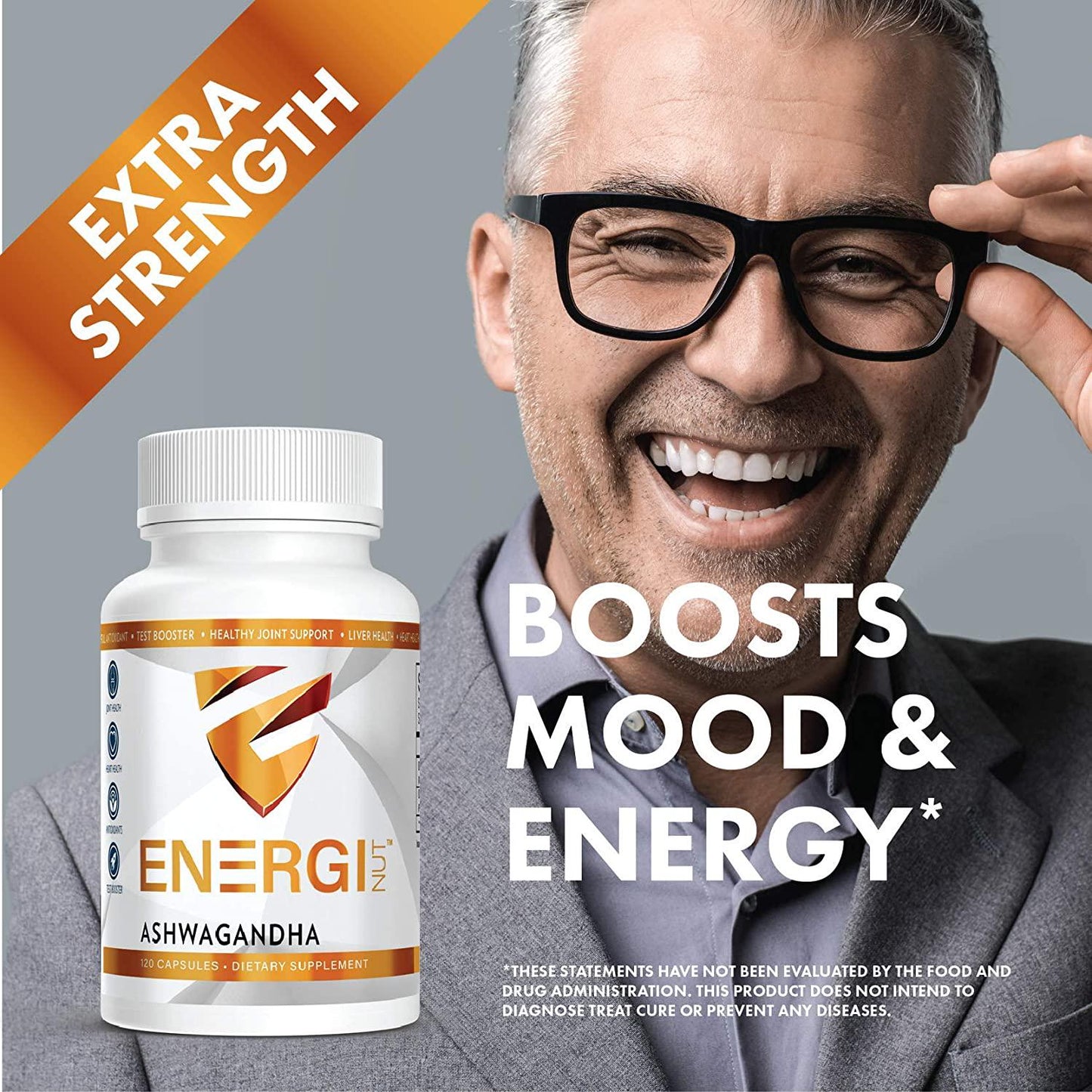 Ashwagandha Helps Fight Symptoms of Anxiety and Depression Boosts Brain Function Reduces Stress Boosts Mood and Energy, Studies Show ashwagandha can Slow Certain Types of Nerve Cell Damage 120 Capsules