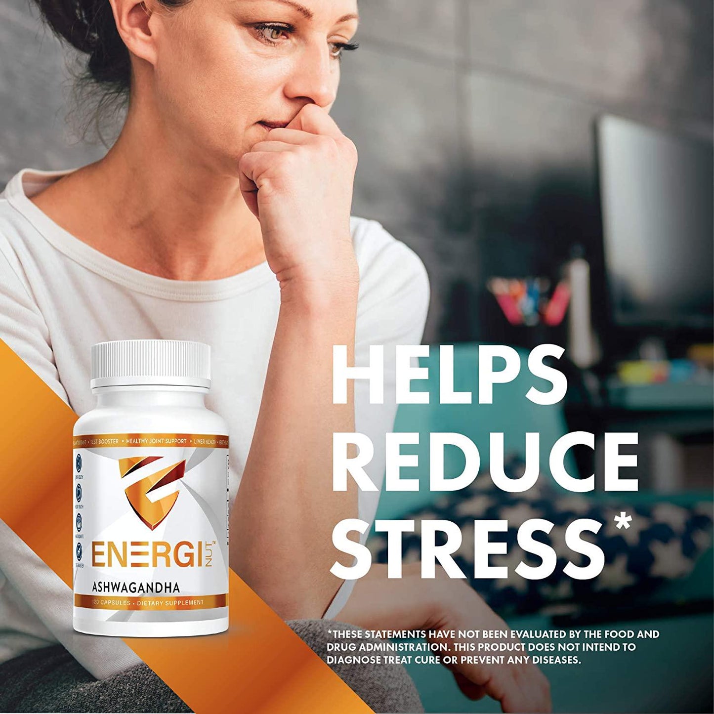 Ashwagandha Helps Fight Symptoms of Anxiety and Depression Boosts Brain Function Reduces Stress Boosts Mood and Energy, Studies Show ashwagandha can Slow Certain Types of Nerve Cell Damage 120 Capsules