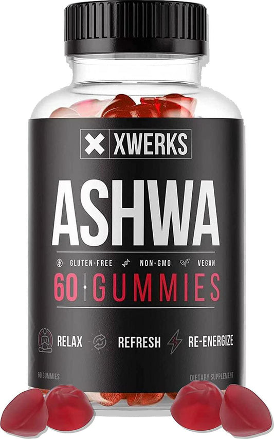 Ashwagandha Root Gummies 1500mg Natural Color Vegan-Friendly Non-GMO Gluten-Free