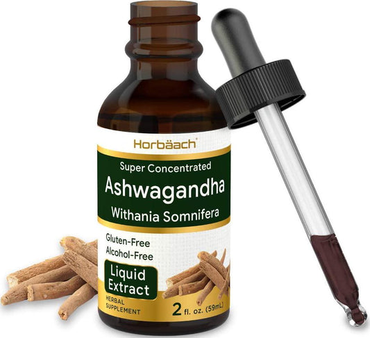 Ashwagandha Root Liquid Extract | 2 fl oz | Alcohol Free Tincture | Vegetarian, Non-GMO, Gluten Free Supplement | by Horbaach