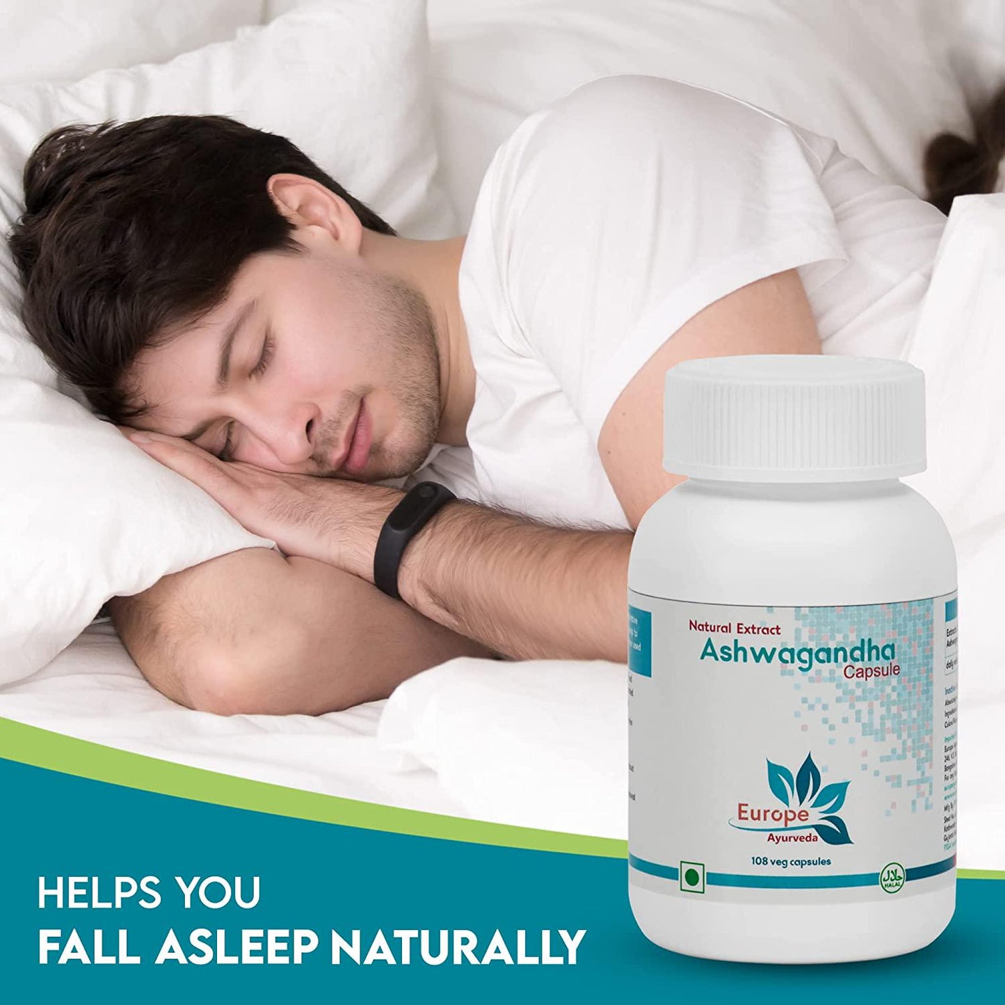 Ashwagandha Root Powder 500 mg - 108 Vegan Capsules - Relax, Restore Stress Relief, Mood Enhancer, Immune and Thyroid Support, Vegeterian Ashwaganbdha Supplements