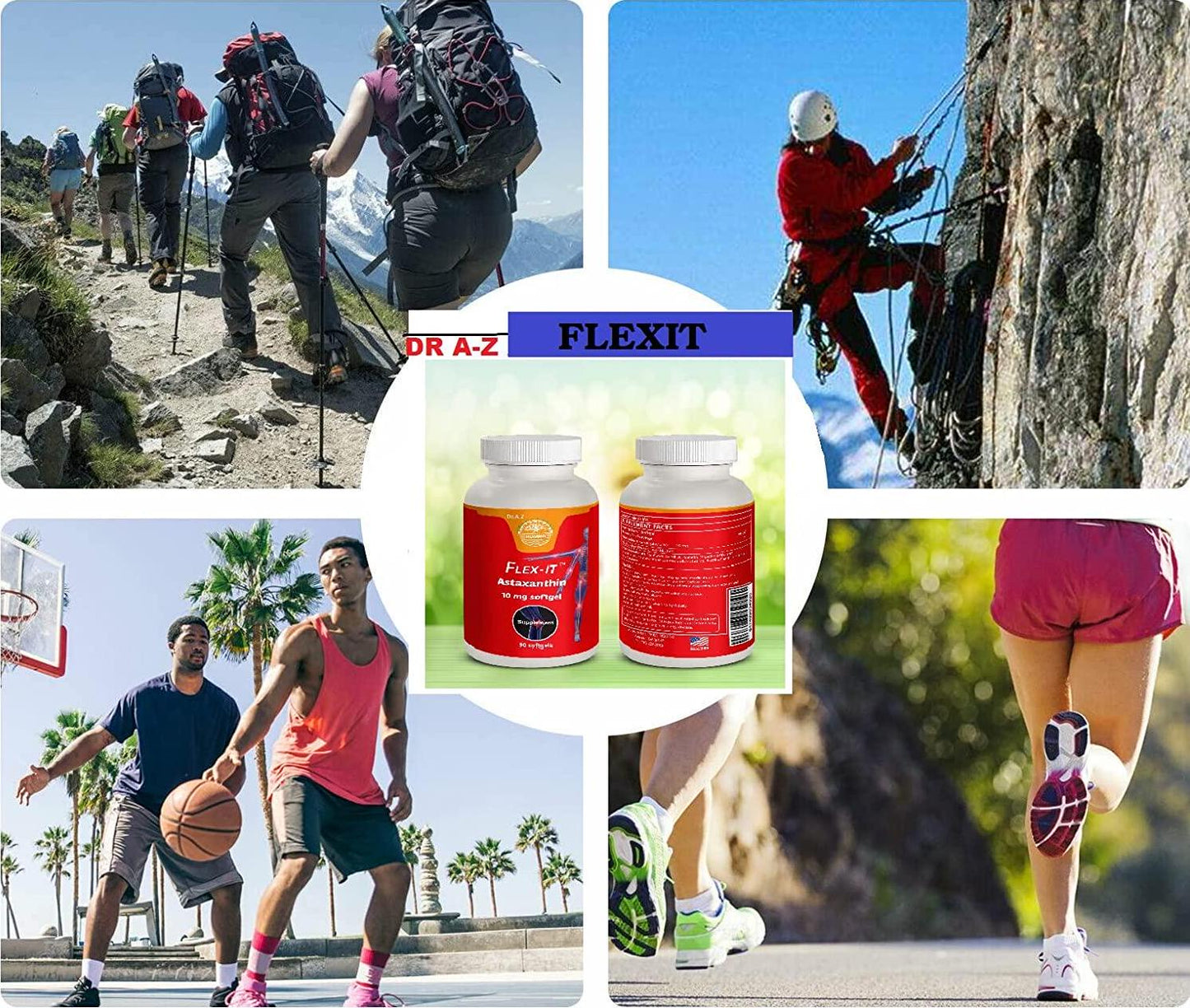 Astaxanthin 10mg Softgel Capsules Flexit Astaxanthin 10mg Nature's Pure Triple Strength High Potency, Natural Joint Supplement Immune Booster SOFTGEL