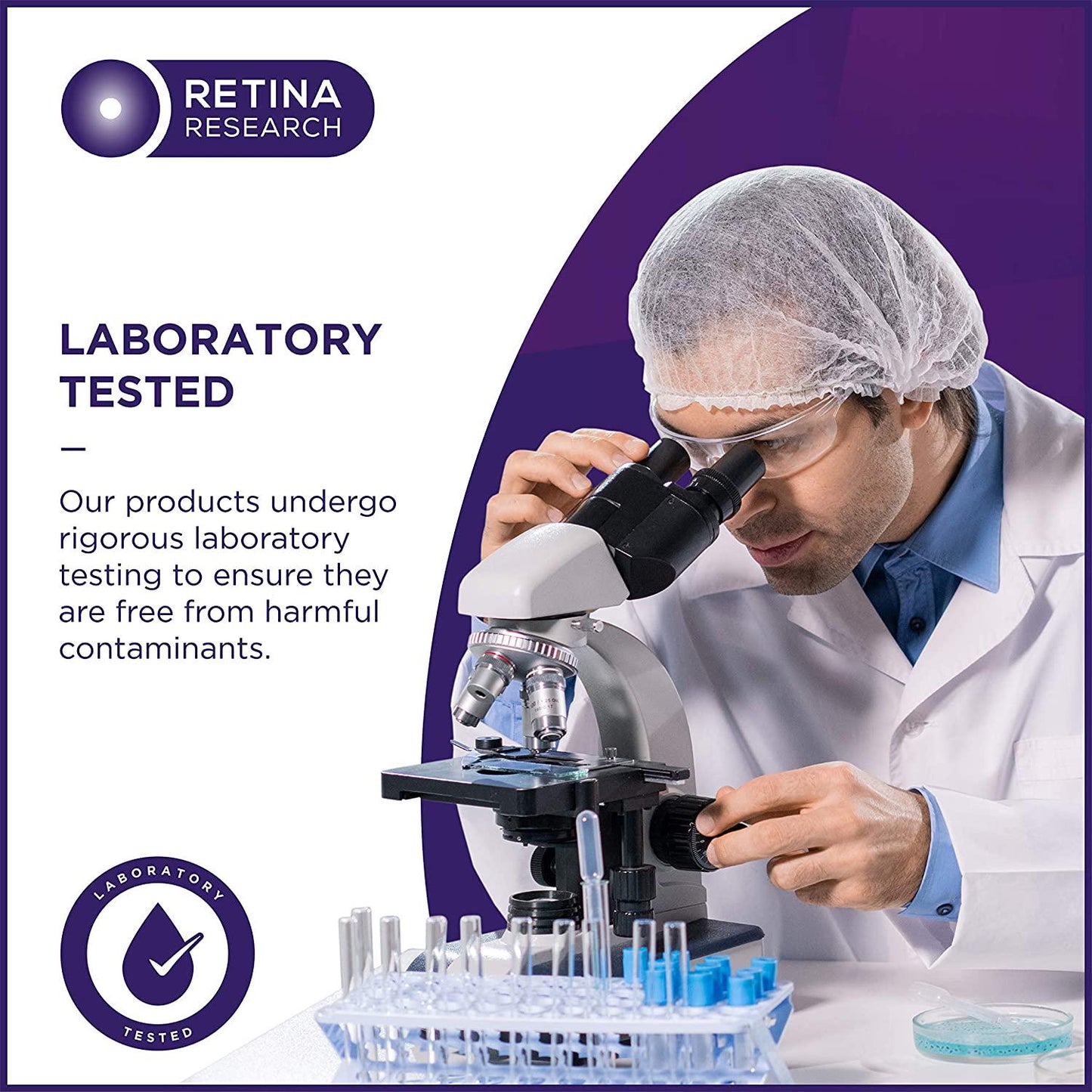 Astaxanthin 10mg - World’s First Certified Organic Astaxanthin Supplement - Natural Astaxanthin Extracted from Haematococcus Pluvialis Algae - Made in USA - by Retina Research