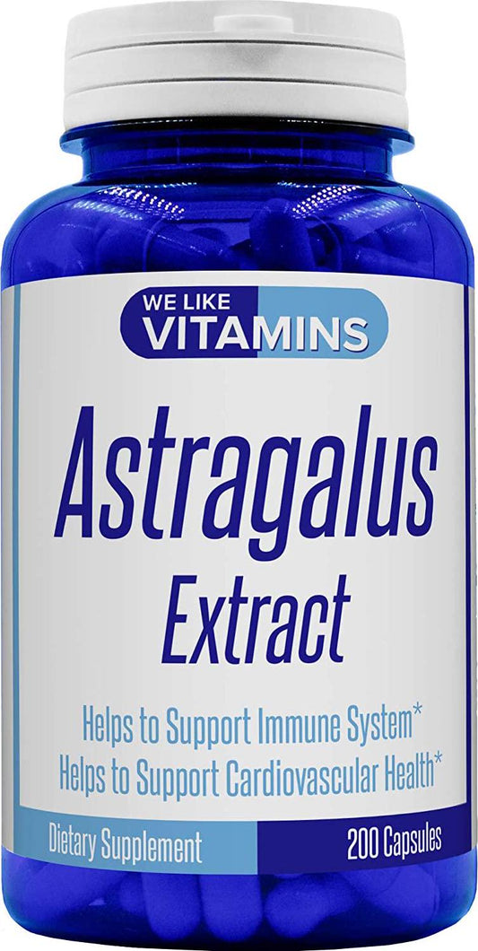 Astragalus 2000mg Equivalent 4:1 Extract - 200 Capsules - Astragalus Supplement - Helps Support Strong Immune Function and Cardiovascular System Astragalus Root Extract