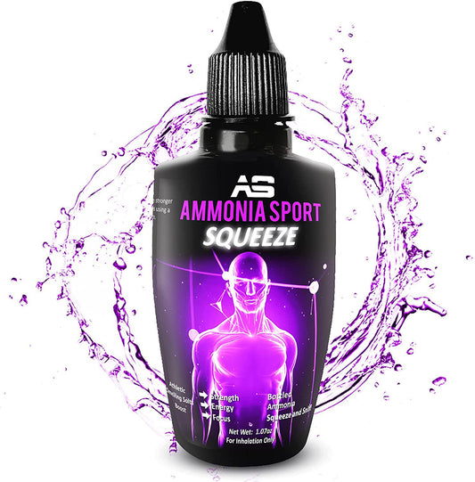 Athletic Smelling Salts - Squeeze - Squeeze and Sniff! 100's of Uses Per Bottle - SQUEEZE - Pre-Activated with 100's of Uses Per Bottle - Ammonia Inhalant - Adrenaline Supplement - by AmmoniaSport