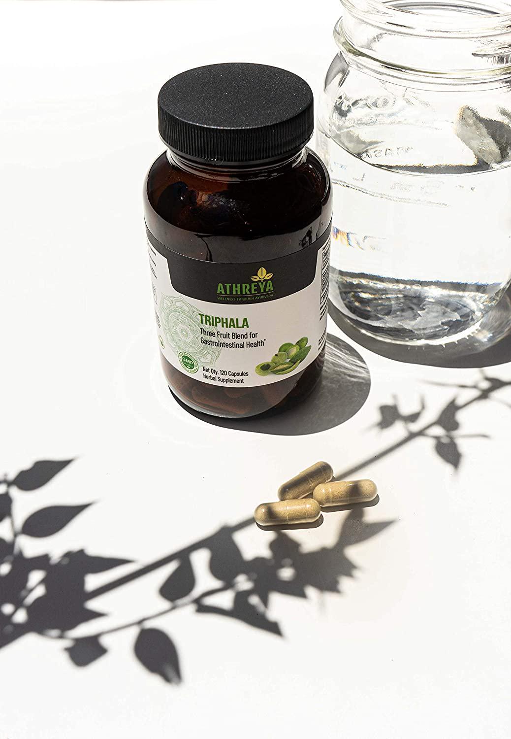 Athreya Herbs Triphala Capsules Herb Blend Helps Promote Gastrointestinal Health