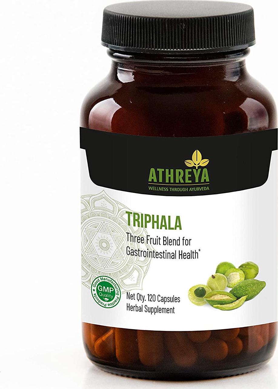 Athreya Herbs Triphala Capsules Herb Blend Helps Promote Gastrointestinal Health