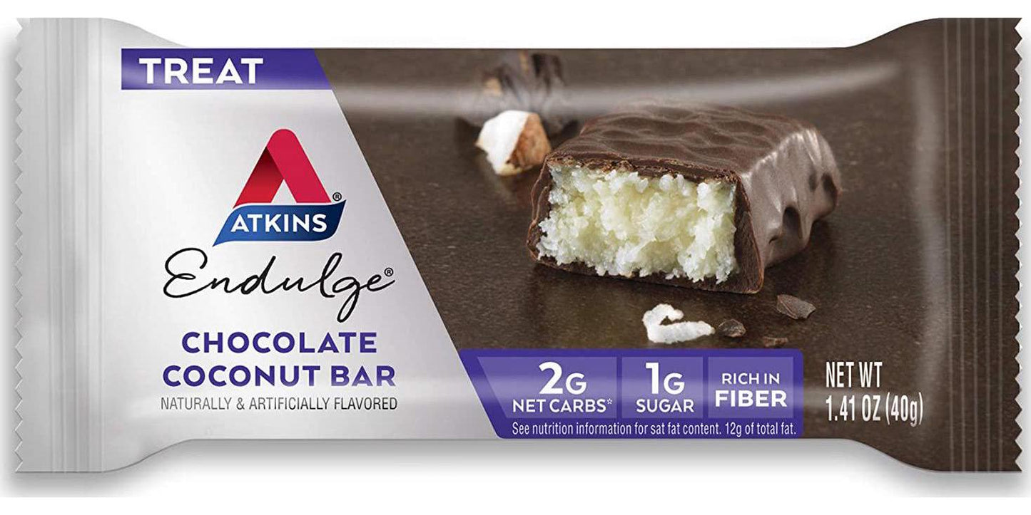 Atkins Endulge Bar, Chocolate Coconut Bar, Keto Friendly, 5-pk