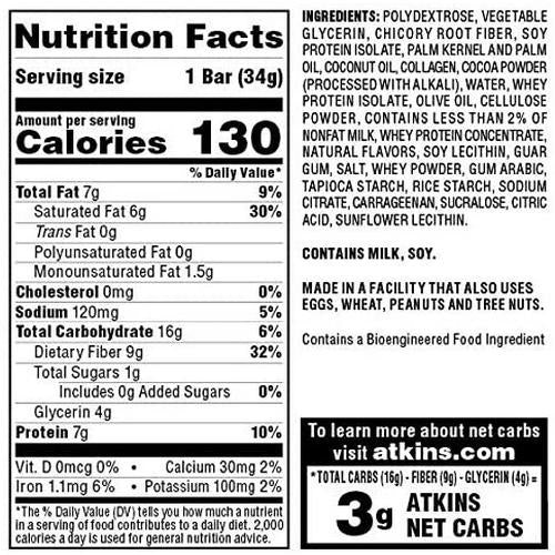 Atkins Endulge Treat Chocolate Caramel Fudge Dessert Bar. Rich and Creamy Dessert Favorites. Keto-Friendly. (30 Bars)