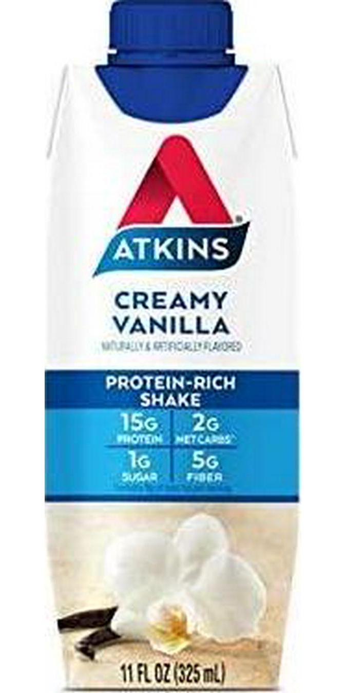 Atkins Gluten Free Protein-Rich Shake, Creamy/French Vanilla, Keto Friendly, (Packaging may vary) , 11 Fl Oz (Pack of 4)