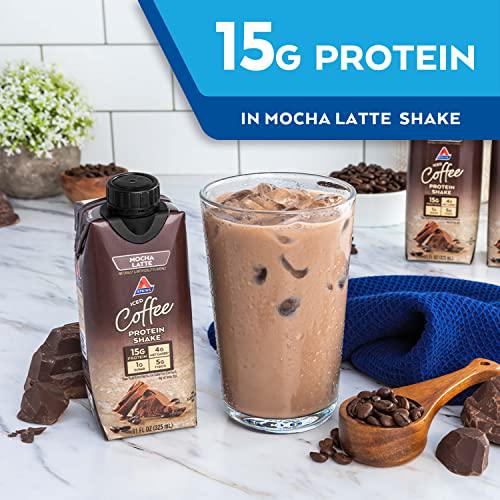 Atkins Gluten Free Protein-Rich Shake, Mocha Latte, Keto Friendly, 15 Count