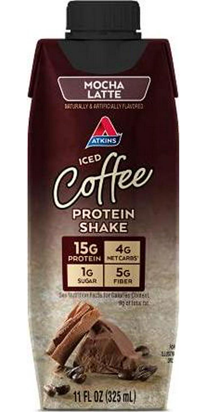 Atkins Gluten Free Protein-Rich Shake, Mocha Latte, Keto Friendly, 15 Count
