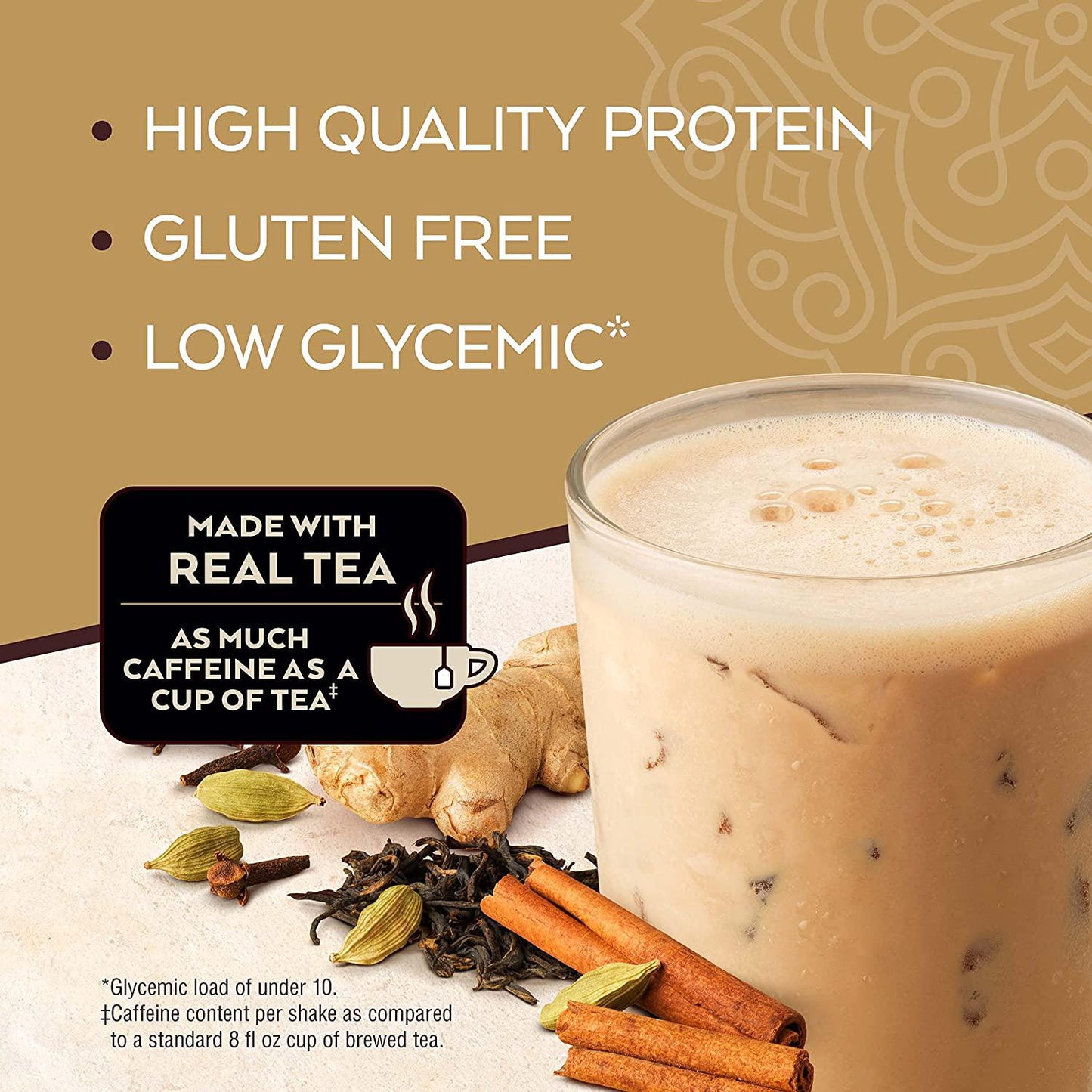 Atkins Iced Chai Tea Latte Protein Shake, 11 Fl Oz, Pack of 12