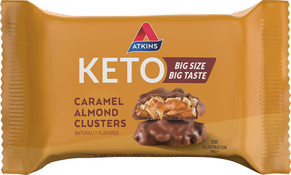 Atkins Keto Caramel Almond Clusters, Keto-Friendly, 8 Count