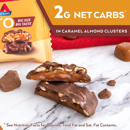 Atkins Keto Caramel Almond Clusters, Keto-Friendly, 8 Count