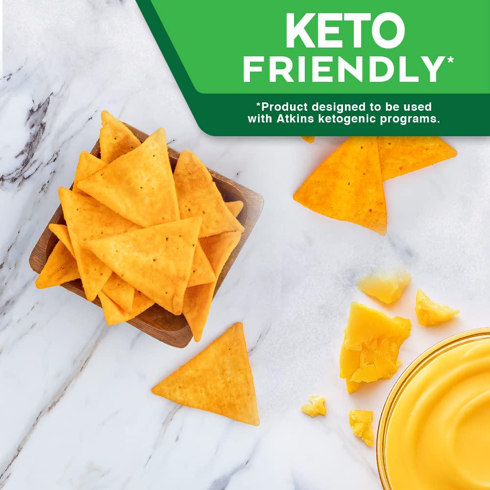 Atkins Protein Chips, Nacho Cheese, Keto Friendly, Baked Not Fried, 12 Count