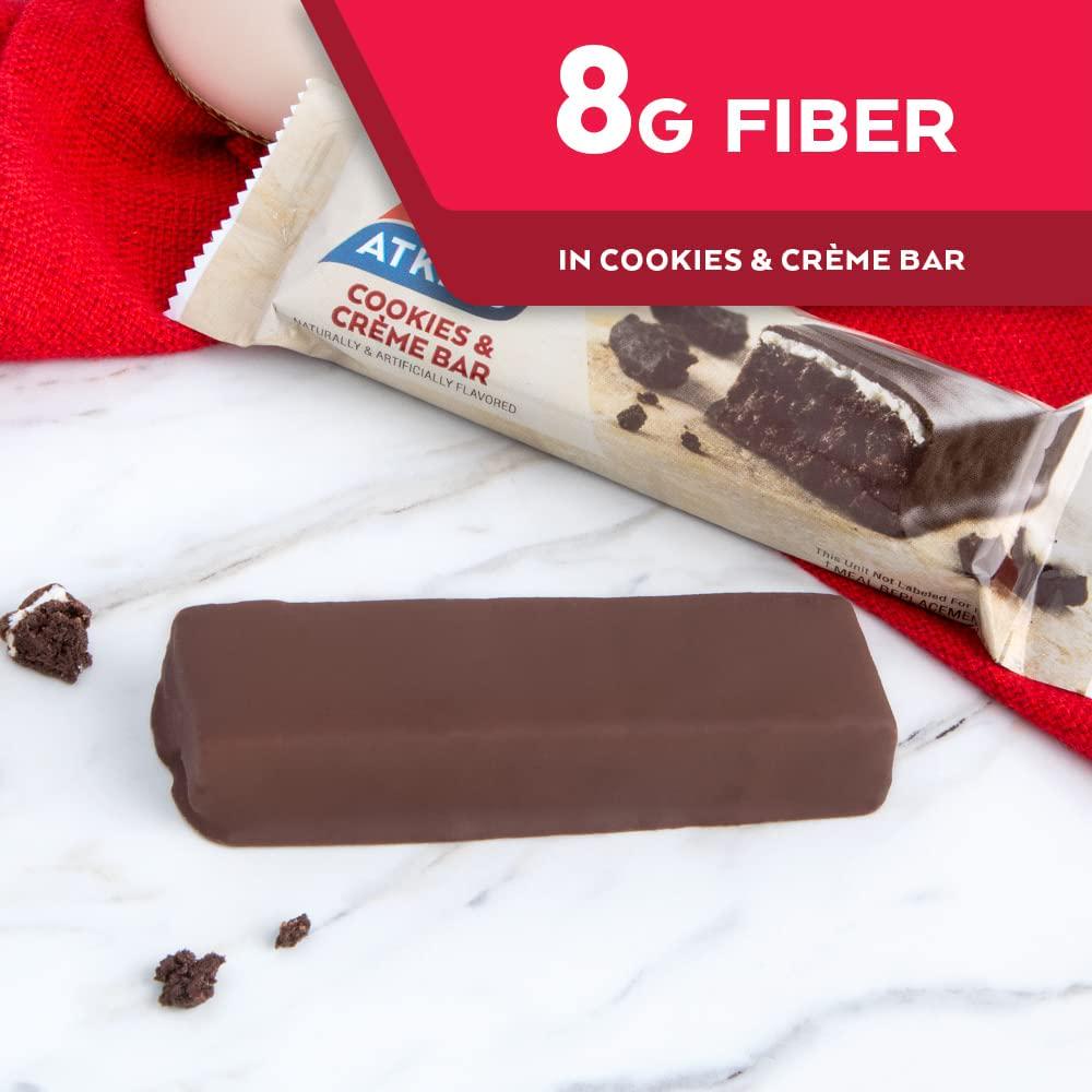 Atkins Protein Meal Bar, Cookies and Crème, Keto Friendly, 5 Count
