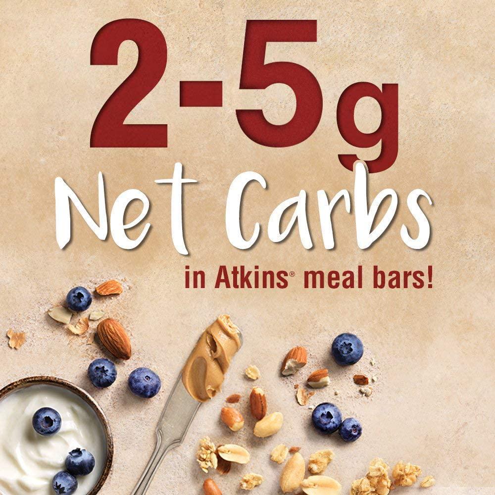 Atkins Protein Meal Bar, Chocolate Chip Granola, Keto Friendly, 8 Count