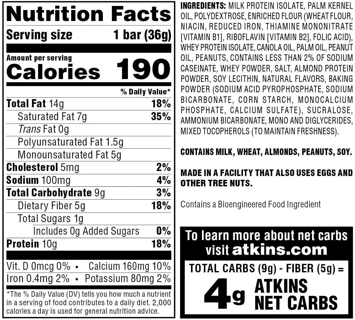 Atkins Protein Wafer Crisps, Peanut Butter, Keto Friendly, 5 Count