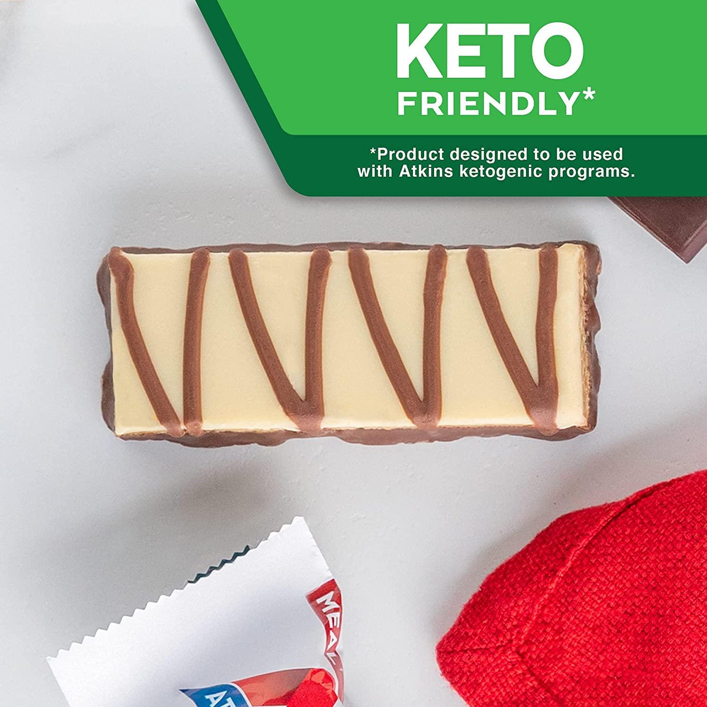 Atkins S'mores Protein Meal Bar. Crispy and Creamy with Real Almond Butter. Keto Friendly. (30 Bars)