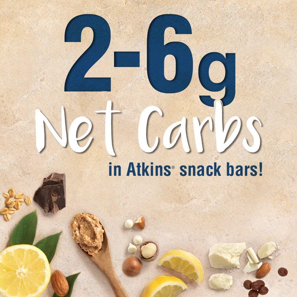 Atkins Snack Bar, Caramel Chocolate Nut Roll, Keto Friendly, 30 Count (Value Pack)