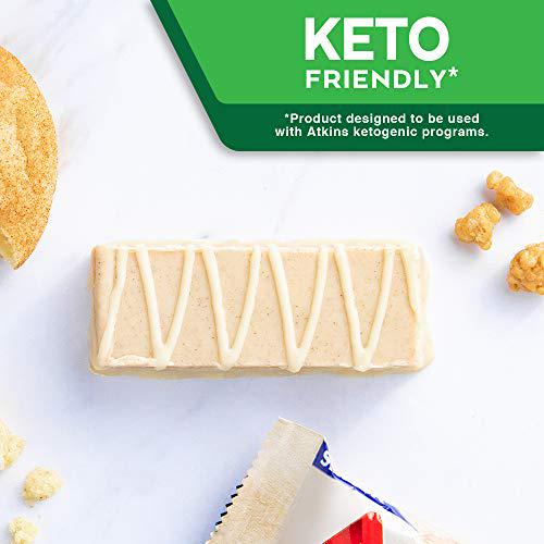 Atkins Snickerdoodle Snack Bar. with B Vitamins and Real Almond Butter. Naturally Flavored. Keto Friendly and Gluten Free. (30 Bars)