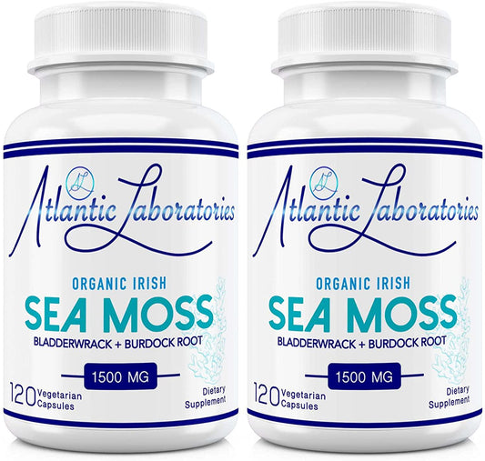 Atlantic Laboratories 2 PK Wildcrafted Organic Irish Sea Moss, Bladderwrack, Burdock Root 240CT