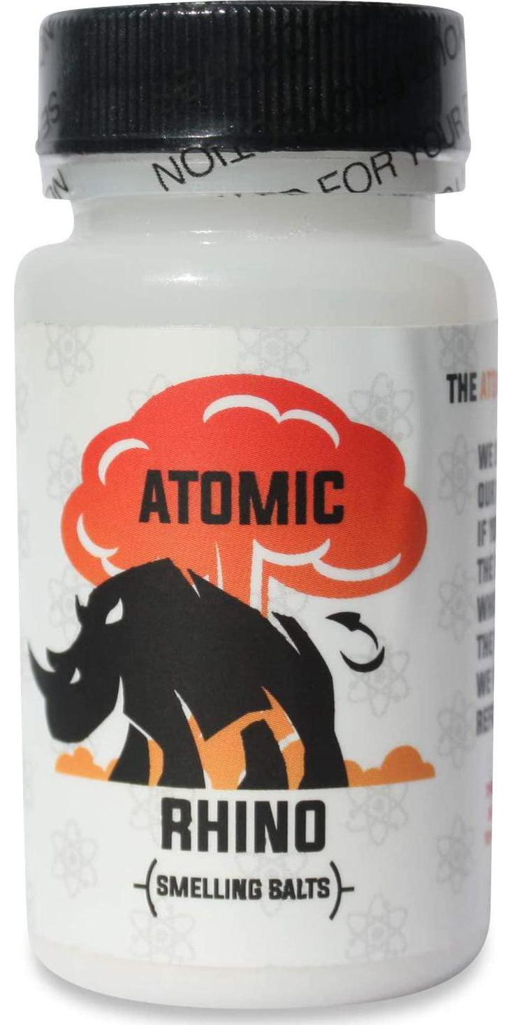 Atomic Rhino Smelling Salts for Athletes 100’s of Uses per Bottle Explosive Workout Sniffing Salts for Massive Energy Boost Just Add Water to Activate Pre Workout