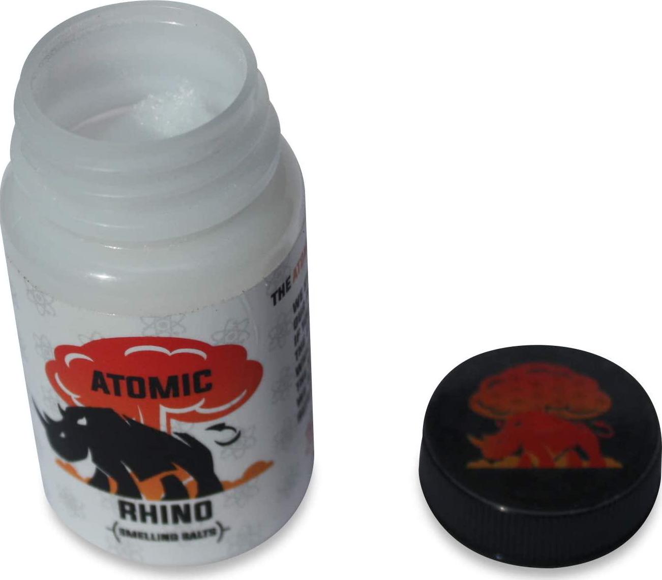 Atomic Rhino Smelling Salts for Athletes 100’s of Uses per Bottle Explosive Workout Sniffing Salts for Massive Energy Boost Just Add Water to Activate Pre Workout