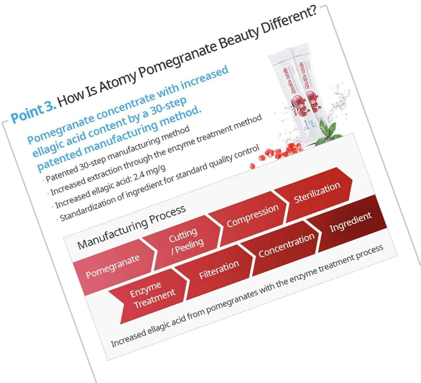 Atomy Pomegranate Beauty 900g (31.75 oz) 60 Jelly Sticks