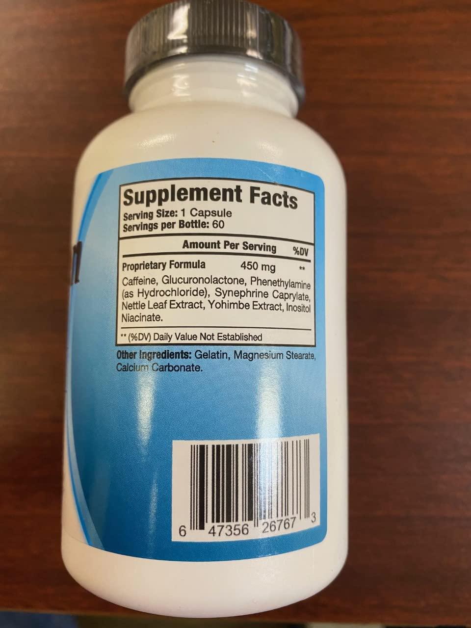 Atrafen Elite - Professional Strength Diet Aid That Supports Weight Management, Promotes Energy and Helps Suppress Food Cravings and Appetite. Dietary Supplement. 60 Pills.