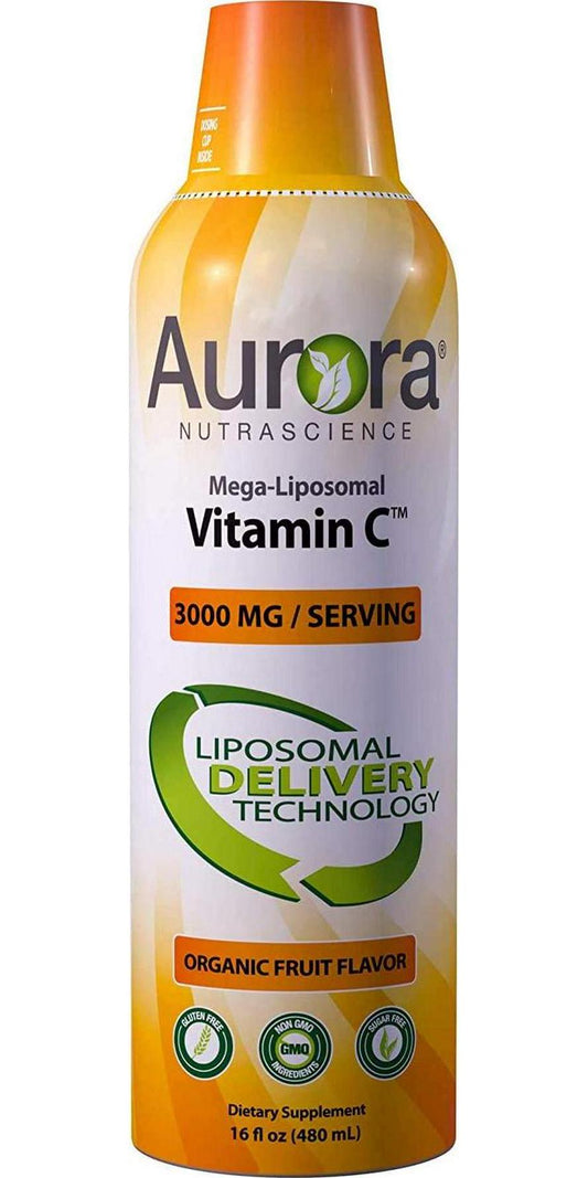 Aurora Nutrascience Mega Liposomal Vitamin C 3000 mg per Serving 16 oz Liquid