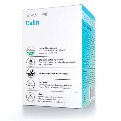 Avalife Calm - NAT Ural Stress and Anxiety Relief Supplements for Relaxation for Men and Women - Gluten Free, Vegan and Non-GMO - 60 Capsules