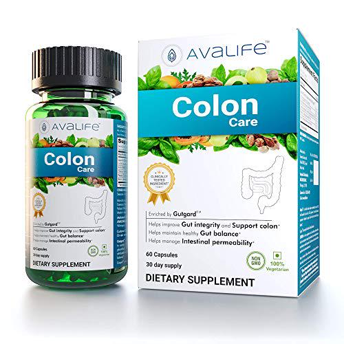 Avalife Colon Care - Colon Cleanse Supplements for Men and Women - Helps Weight Loss - Gluten Free, Vegan and Non-GMO - 60 Capsules