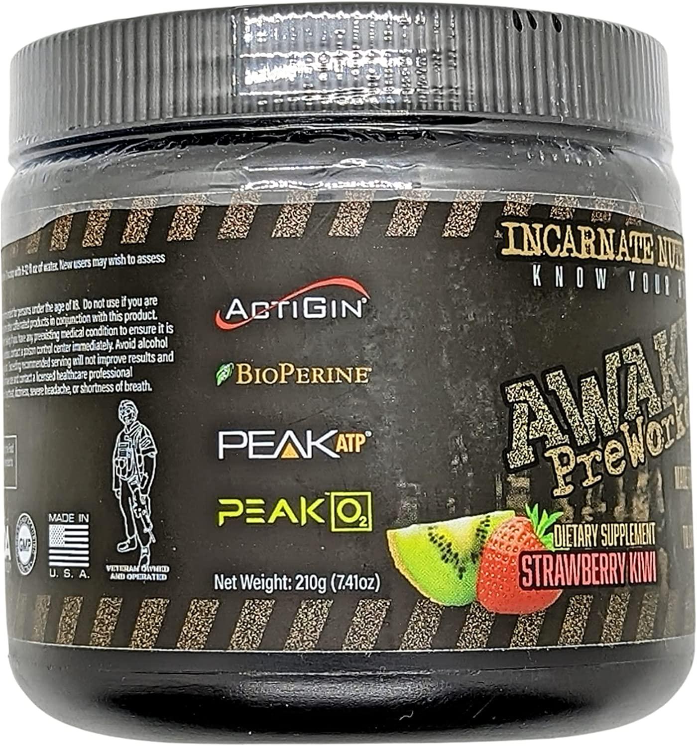 Awaken Pre Workout for Men and Women Clean Energy Preworkout with PeakATP and Beetroot Powder for Power + Endurance Improve Blood Flow, Reduce Fatigue, Enhance Strength - Made in USA 20 Servings