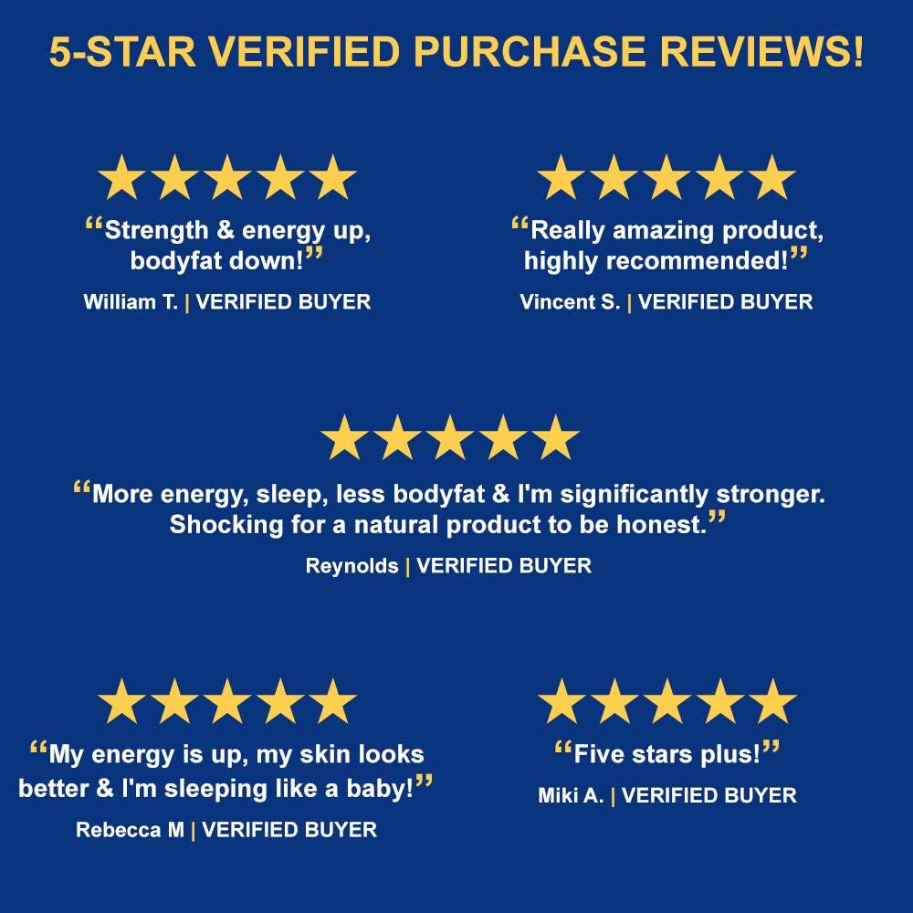 Award-Winning Natural Anti-Aging Formula, Not Prescription HGH 1-Month Supply | Lose Weight and Bodyfat, Boost Energy, Strength and Muscle Tone, Better Sleep, Sex Drive and Skin Tone. Pharmaceutical Grade