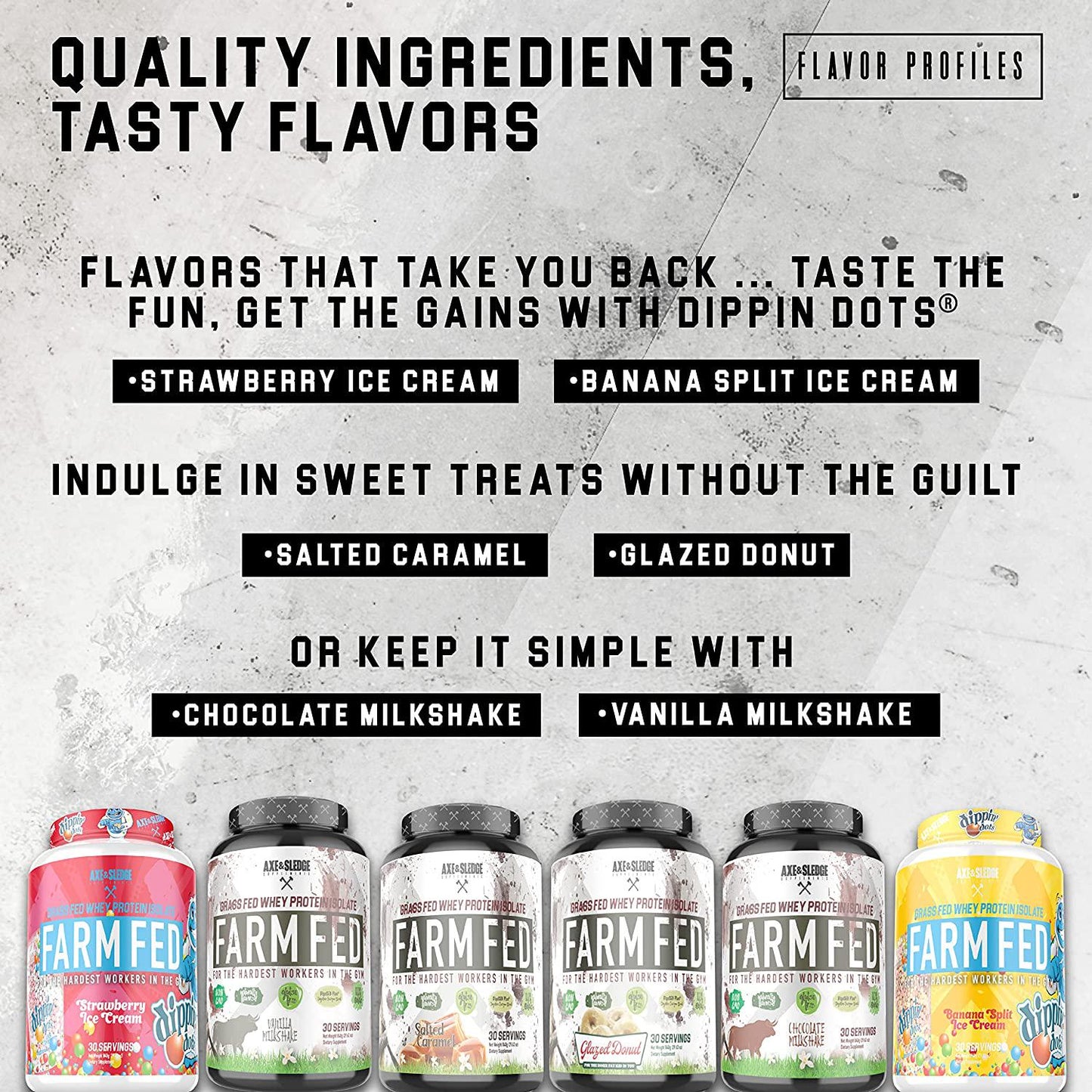 Axe and Sledge Supplements Grass-Fed Whey Protein Isolate, Digestive Enzymes, 22 Grams Protein, 30 Servings, Salted Caramel