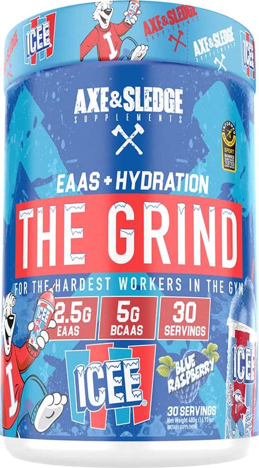 Axe and Sledge Supplements The Grind, Essential Amino Acids, Branched Chain Amino Acids and Electrolytes, Promotes Performance, Recovery, and Hydration, 30 Servings