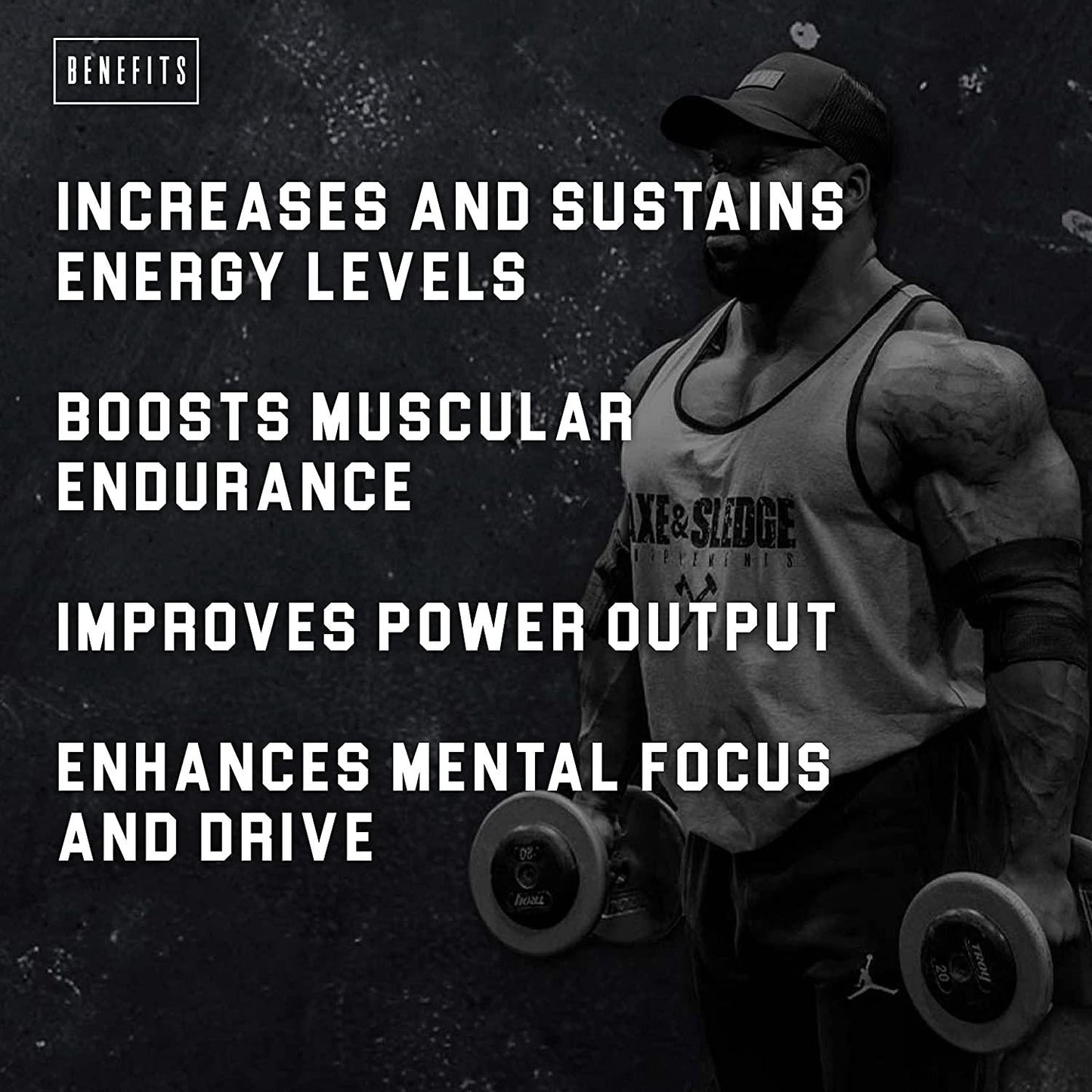 Axe and Sledge Supplements Seventh Gear Extreme Stimulant-Based Pre-Workout with TeaCrine, Infinergy, Creatine MagnaPower, Bioperine, 60 Servings (HWMF)