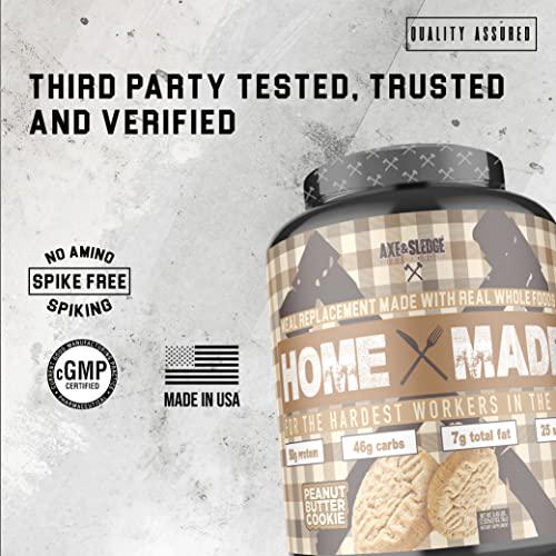 Axe and Sledge Supplements Home Made Whole-Foods-Based Meal Replacement Powder with DigeSEB Digestive Enzymes and Fibersol-2, Protein, Carbohydrates, and Fats, 25 Servings (Lemon Cream Pie)