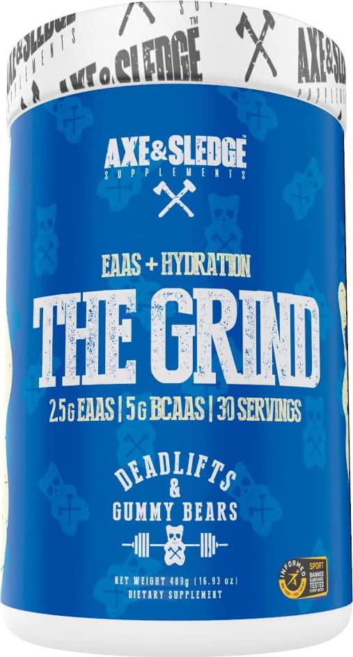 Axe and Sledge The Grind EAA BCAA + Hydration 30 Serves [Flavour Options: Deadlifts And Gummy Bears]