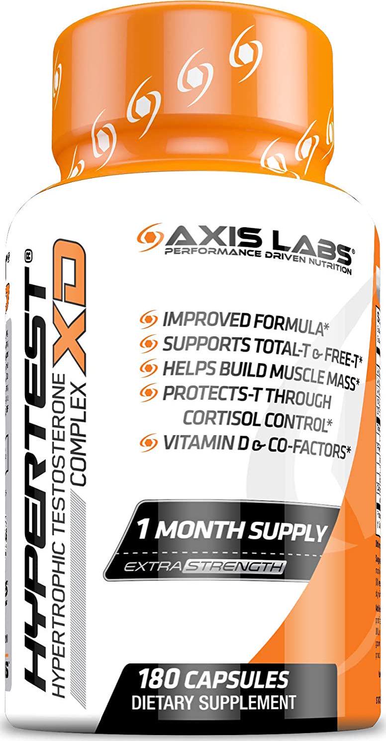 Axis Labs Ultimate Testosterone Stack Bundle - Hypertest XD and Myodex - With Pill Box Organizer - Energy Enhancing - Vitality Boosting - Libido Promoting - Estrogen Blocking - testosterone Boosting