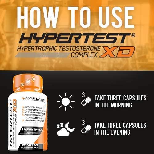 Axis Labs Ultimate Testosterone Stack Bundle - Hypertest XD and Myodex - With Pill Box Organizer - Energy Enhancing - Vitality Boosting - Libido Promoting - Estrogen Blocking - testosterone Boosting