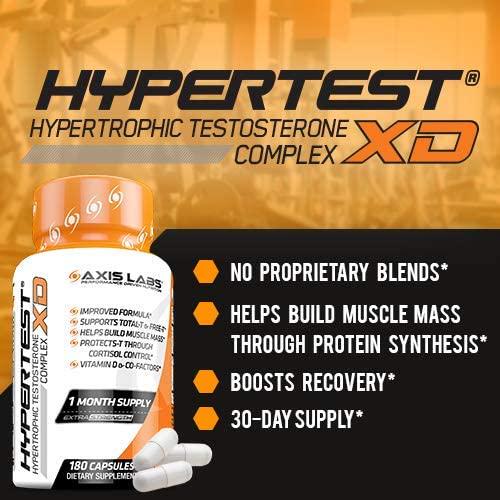Axis Labs Ultimate Testosterone Stack Bundle - Hypertest XD and Myodex - With Pill Box Organizer - Energy Enhancing - Vitality Boosting - Libido Promoting - Estrogen Blocking - testosterone Boosting
