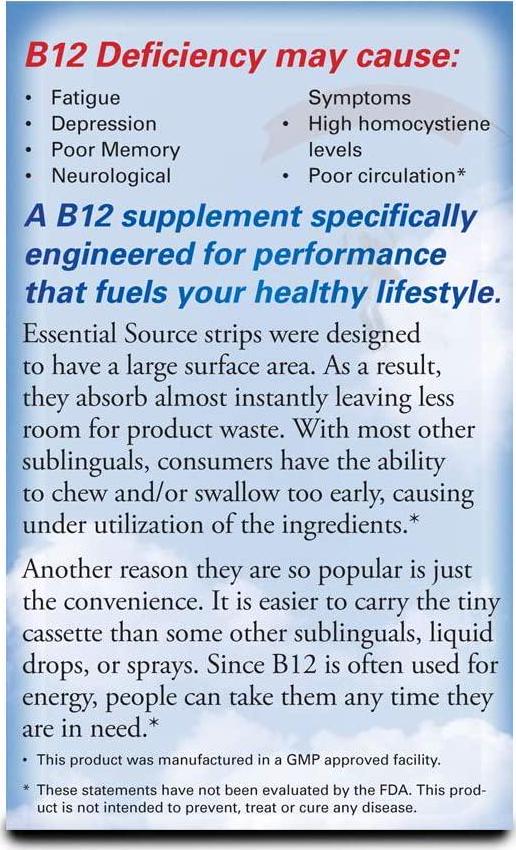 B12 Strips - 1000mcg Methylcobalamin