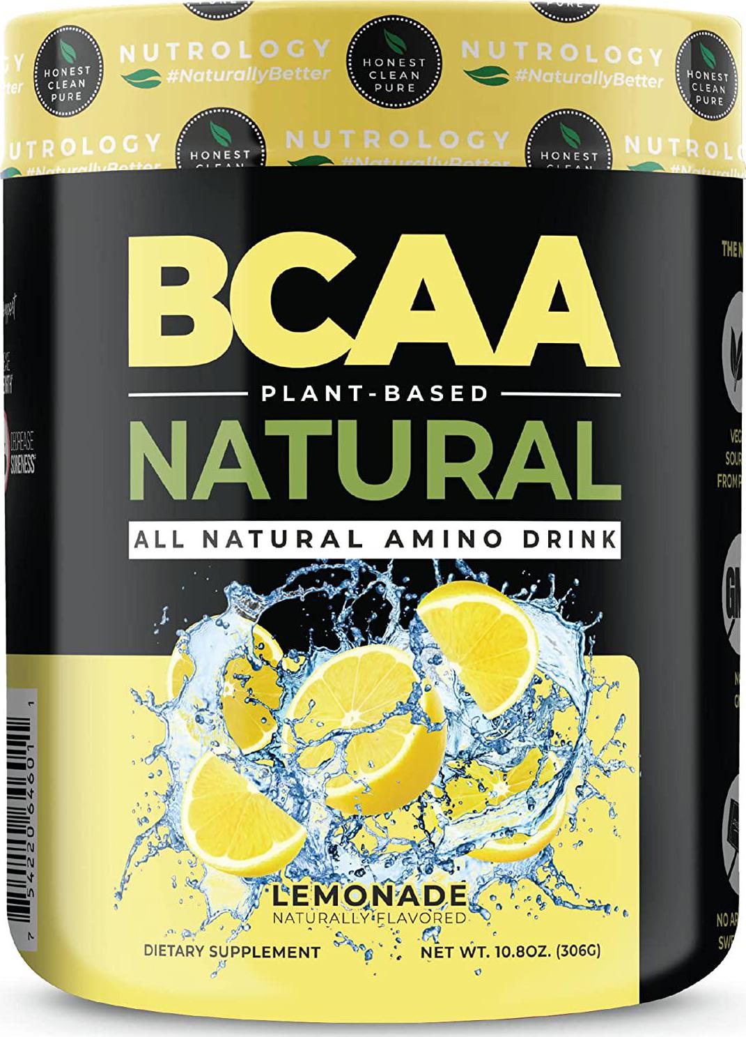 BCAA Natural-Non-GMO-Plant-Sourced Amino Acid Drink- Improve Performance -Enhance Recovery-Boost Immune Health-BCAA Drink Mix -Lemonade Flavor- 30 Serve