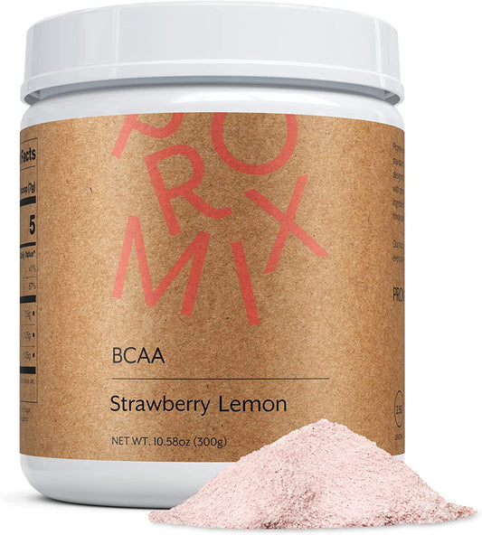BCAA Powder Amino Acid Energy Branched Chain I Vegan Keto Paleo Instantized Essential Fermented I Non GMO Gluten + Soy Free Form Fasting I 100% Pure Performance Promix (Strawberry Lemonade)
