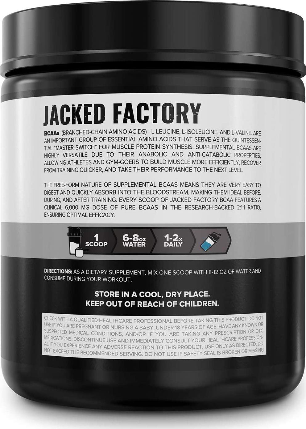 BCAA Powder (Fermented) - 6g Branched Chain Essential Amino Acid Supplement for Improved Muscle Recovery, Reduced Fatigue, Increased Strength, and Muscle Growth - 30 Servings, Blue Raspberry
